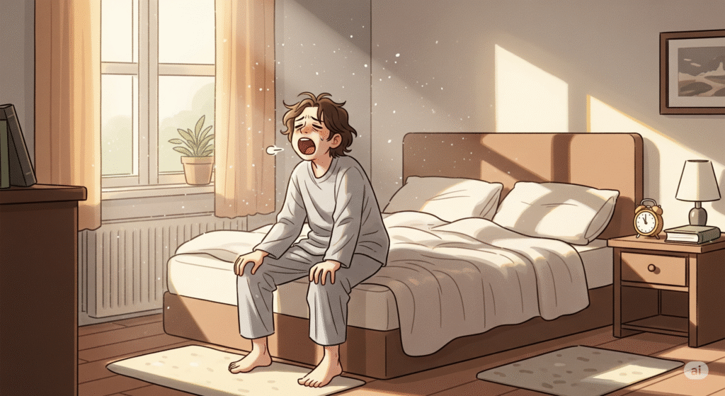 tire after sleeping